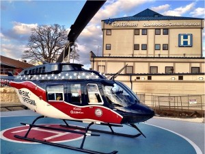 Medical Air Evac Lifeteam helicopter at Branson Hospital