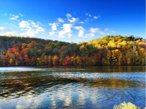 The Monksville Reservoir in the fall. Located on the border of Ringwood and West Milford