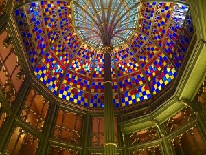 Gorgeous colors in the Old State Capitol rotunda. Look up!