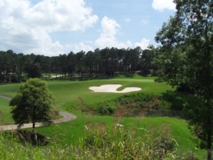 A fairway on the Robert Trent Jones Ross Bridge Golf Course