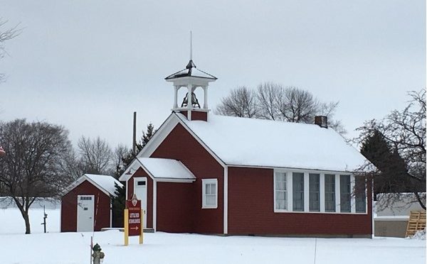Snowy Schoolhouse